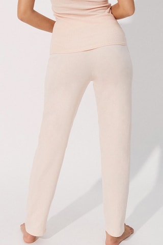 Pantaloni straight in cotone bio Debipantiz - Rosa cipria