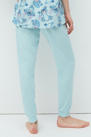 Pantaloni sportivi in cotone bio Stitch Lilo e Stitch Disney Metastitchiz - Turchese