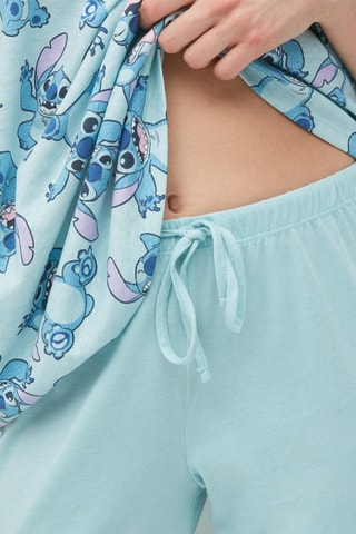 Pantaloni sportivi in cotone bio Stitch Lilo e Stitch Disney Metastitchiz - Turchese