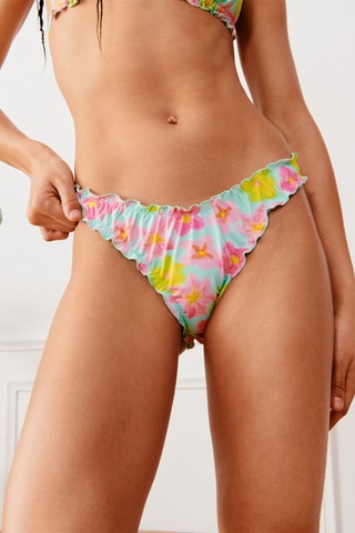 Slip bikini Sunrosiz - Turchese e rosa