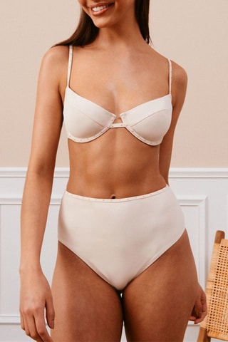 Slip bikini a vita alta Swimstudiz - Beige - Undiz