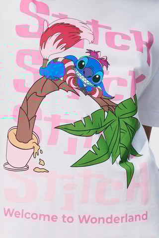 T-shirt pigiama Stitch Lilo & Stitch Disney - Ecrù - Undiz
