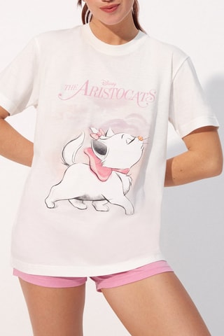 T-shirt pigiama Minou Gli Aristogatti Disney - Bianco - Undiz