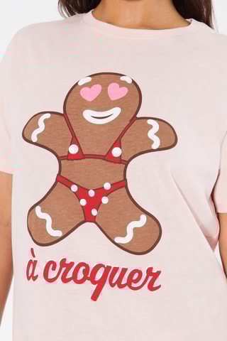 T-shirt pigiama Multiepiciz - Rosa - Undiz
