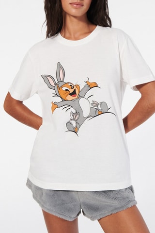 T-shirt pigiama Tom & Jerry - Bianco