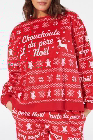 Felpa pigiama in velluto Chouchoutiz - Rosso