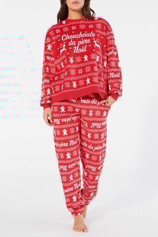 Felpa pigiama in velluto Chouchoutiz - Rosso