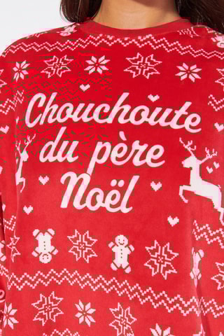 Felpa pigiama in velluto Chouchoutiz - Rosso