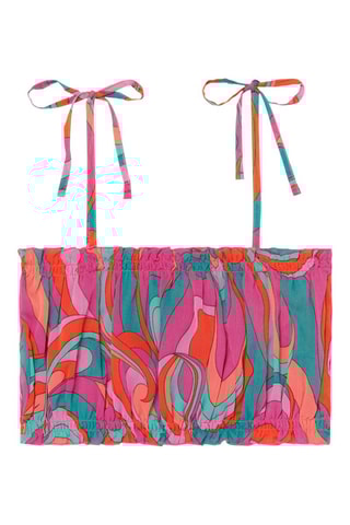 Crop top Chiaraliz - Fucsia e verde