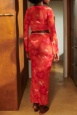 Crop top pigiama - Salmone