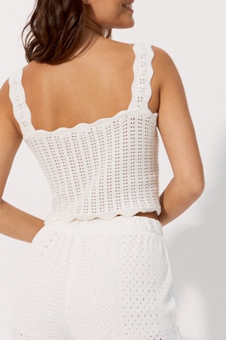 Crop top pigiama Allpatchiz - Bianco - Undiz