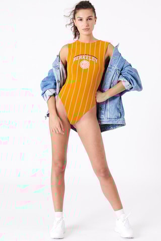 Body senza maniche Newhoneyiz - Senape