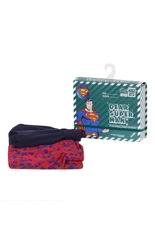 2 boxer Superman Justice League DC Comics Supercalciz - Rosso e navy - Undiz