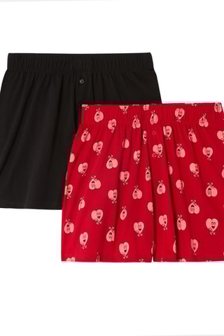 2 boxer Jolicoriz - Nero e rosso