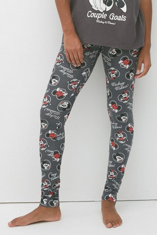 Leggings pigiama Topolino e Minni Disney in cotone bio - Grigio scuro