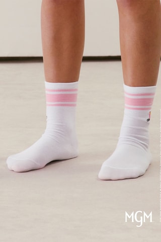 Calze - Ecrù e rosa