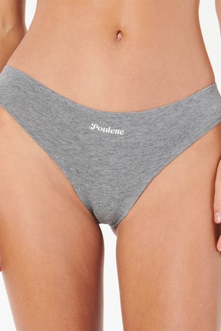 3 slip Bottliz - Grigio melange e bianco
