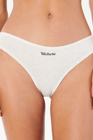 3 slip Bottliz - Grigio melange e bianco
