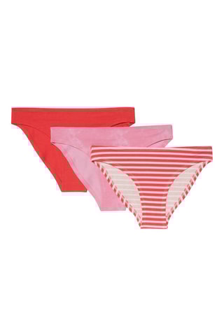 3 slip - Rosso e rosa