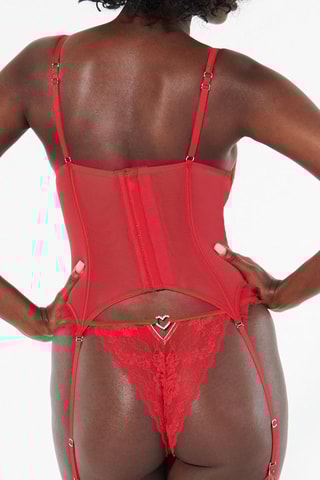 Guêpière push-up Chrysteliz - Rosso