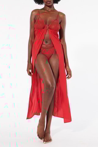 Babydoll lungo Nastriniz - Rosso