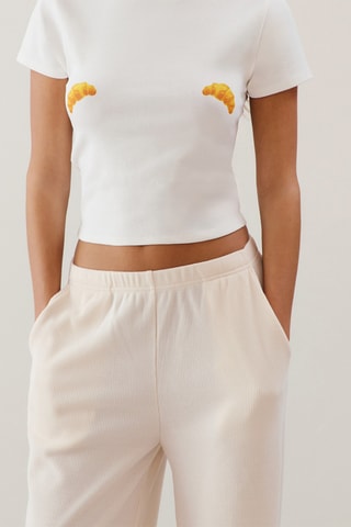 T-shirt cropped - Bianco