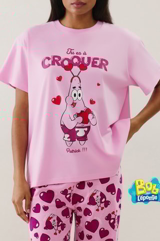 T-shirt de pijama Bob esponja - Rosa