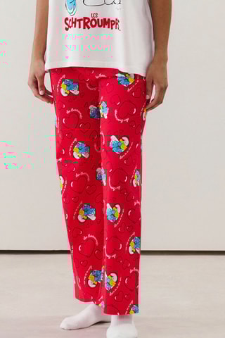 T-shirt pigiama I Puffi - Corallo