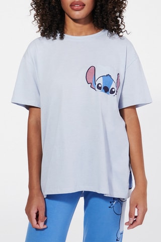 T-shirt pigiama Stitch Lilo & Stitch Disney - Blu