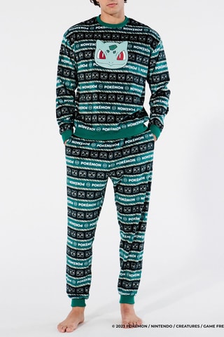 T-shirt pigiama Bulbasaur Pokémon - Verde scuro e nero