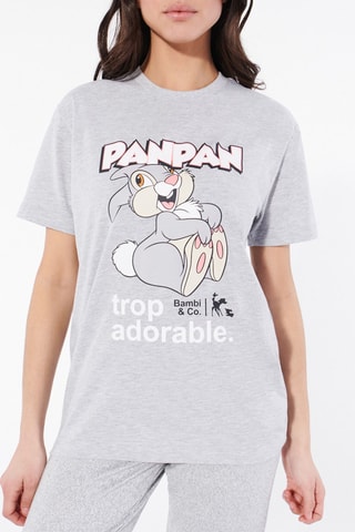 T-shirt pigiama Panpan Bambi Disney - Grigio melange