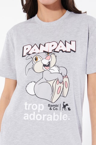 T-shirt pigiama Panpan Bambi Disney - Grigio melange