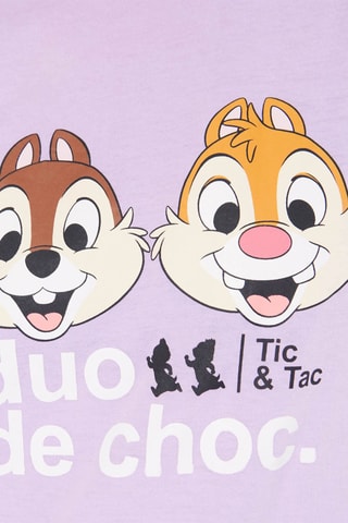 T-shirt pigiama Tic & Tac Disney - Malva
