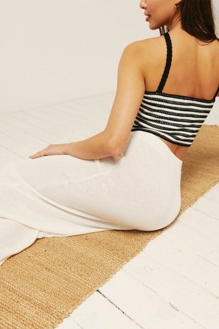 Gonna midi a vita alta Bavaroliz - Rosa cipria