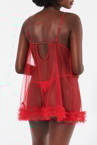 Babydoll Cassysatiniz - Rosso