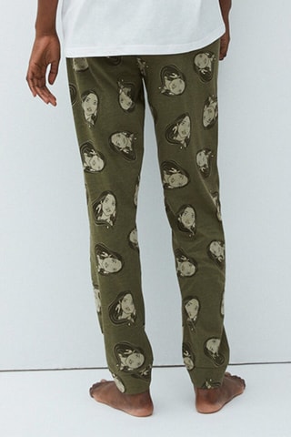 Pantaloni straight in cotone bio Pocahontas Disney Pocalliz - Kaki