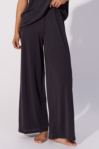 Pantaloni pigiama a vita alta Lalaiz - Nero