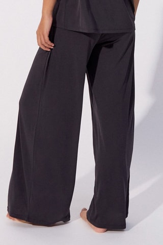 Pantaloni pigiama a vita alta Lalaiz - Nero