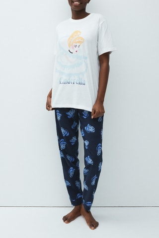 T-shirt in cotone bio Cenerentola Disney Cendrilliz - Ecrù