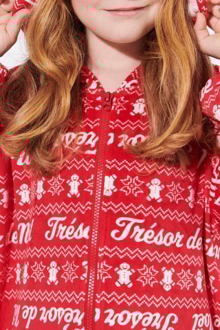 Tuta pigiama con cappuccio Kidchouchoutiz - Rosso