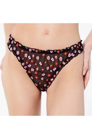 Perizoma Floweriz - Nero