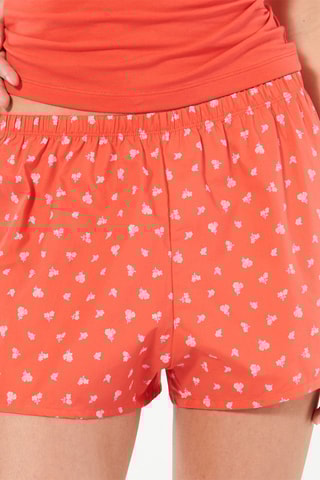 Shorts pigiama Adalisiz - Salmone e bianco