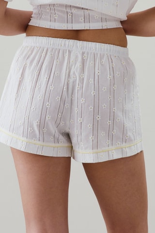 Shorts pigiama Partyfloriz - Ecrù e senape