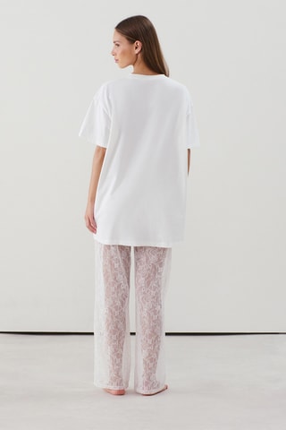 Pantalon straight in pizzo Lacemyiz - Ecrù