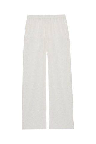 Pantalon straight in pizzo Lacemyiz - Ecrù