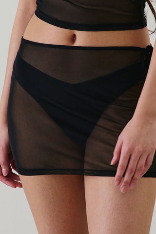 Minigonna a vita alta Amortiz - Nero