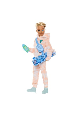 Dream Besties Ken Poupée Barbie - 9 accessoires skate et été - Dès 48 mois