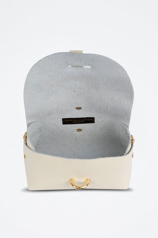 Leren Schoudertas Aurora - Wit