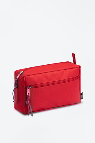 Estojo de higiene - Vermelho  - Poliéster - Vermelho