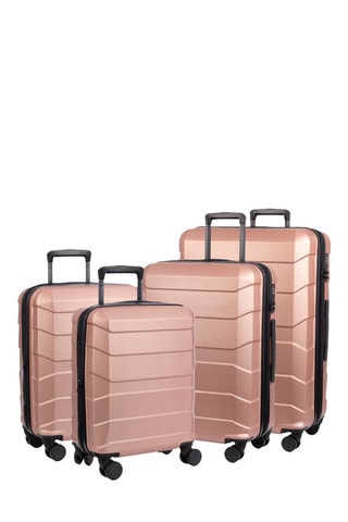 Set de 4 valises (XXS/S/L/XL) - 49/56/66/76 cm - Doré
